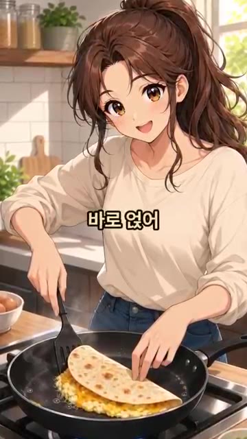 또띠아를 반으로 접어 중약불에서 치즈가 녹을 때까지 노릇하게 구워줍니다. — 원팬 또띠아 치즈 폭탄 토스트 만들기