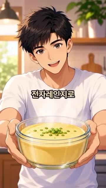 전자레인지 용기에 두부를 넣고 계란 3개를 풀어 잘 섞어줍니다. 물… — 전자레인지 두부 계란찜