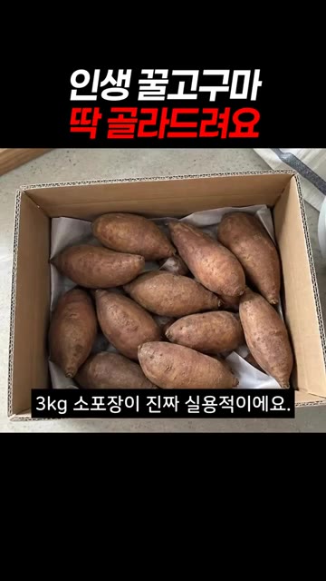 에어프라이어에 쏙 들어가는 앙증맞은 사이즈라 조리도 간편해요. — 인생 꿀고구마 딱 골라드려요