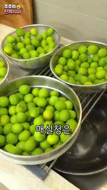 채반에 널어 물기를 완전히 제거합니다. — 3개월 만에 진하게 나오는 '매실청' 레시피!