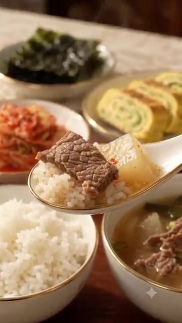 마지막으로 대파를 넣고 한소끔 끓여 완성한다. — 소고기 무 된장국 레시피