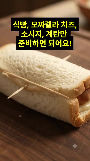식빵을 밀대로 얇게 밀어주세요. — 식빵으로 만든 치즈 폭발 소시지롤 레시피