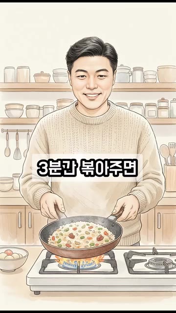차갑게 식은 밥은 전분 구조가 단단해져 밥알이 쉽게 분리될 수 있습… — 즉석밥으로 고슬고슬한 볶음밥 만드는 비법