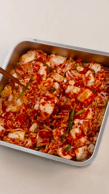 잘 절여진 배추는 헹궈서 물기를 빼놓으세요. — 여름마다 해먹는 초간단 배추 막김치