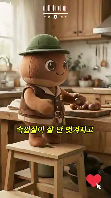 생밤은 속껍질이 잘 안 벗겨지고 떫은맛이 난다. — 밤 단맛이 올라오는 이유는?