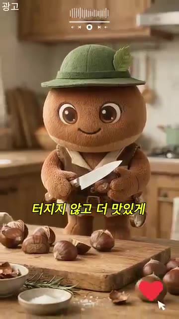 밤은 칼집을 내야 터지지 않고 더 맛있게 구워진다. — 밤 단맛이 올라오는 이유는?