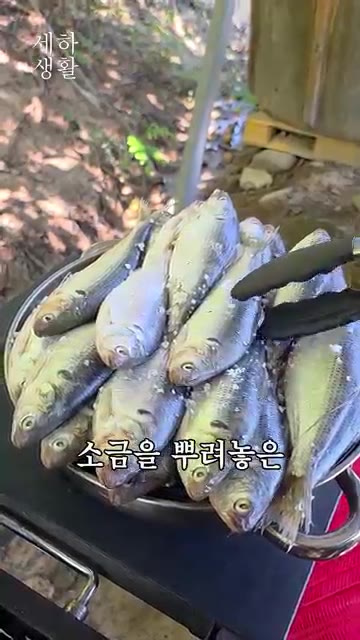 숯불을 피우고 석쇠를 달굽니다. — 가을 전어구이, 숯불에 구웠더니 엄지가 절로 올라가네요