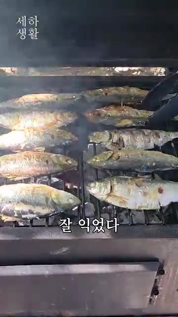 잘 구워진 전어의 모습입니다. — 가을 전어구이, 숯불에 구웠더니 엄지가 절로 올라가네요