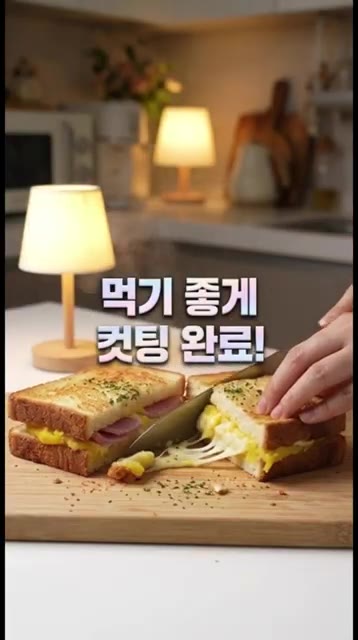 칼로 먹기 좋게 쓱쓱 썰어주면 따뜻하고 부드러운 풍미 작렬! 한 입… — 집 고구마의 화려한 변신!! [고구마 크로크무슈]