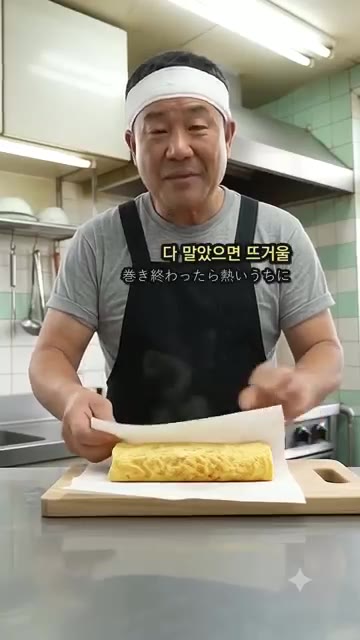 계란말이를 할 때는 센 불은 절대 금물입니다. — 분식집 노 사장님의 촉촉한 계란말이 황금 레시피