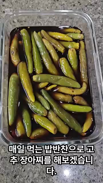 매일 먹는 밥반찬으로 고추 장아찌를 만들어 보겠습니다. — 매일 먹는 밥반찬 고추 장아찌