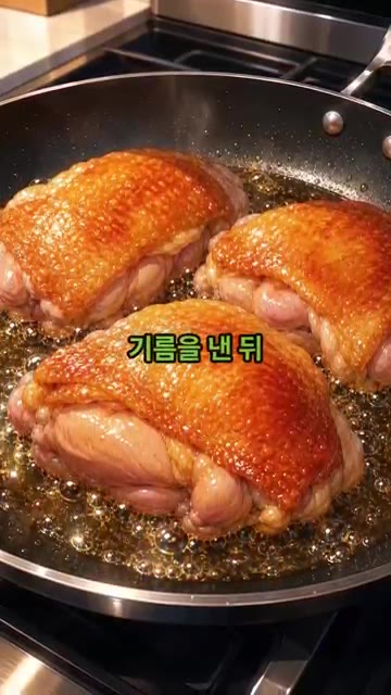 닭다리살 껍질 쪽을 먼저 노릇노릇하게 구워 기름을 낸 뒤, 고추장과… — 진짜 맛있는 고추장 마요 닭구이