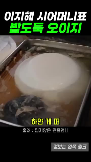 이틀 후 하얗게 뜬 물을 버리고 다시 끓여 식힌 물을 부어주세요. — 이지혜 시어머니표 오이지 레시피