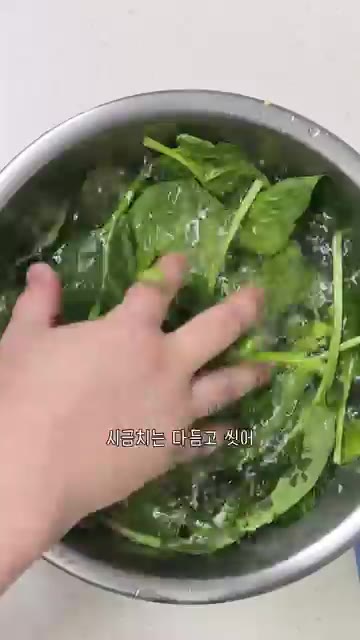 시금치는 다듬어 씻은 후 3등분하고 대파는 송송 썰어 준비합니다. — 쌀쌀해지면 생각나는 시원 구수한 건새우 시금치 된장국 레시피