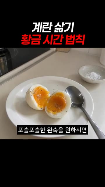 포슬포슬한 완숙을 원하시면 10분에서 12분 정도 삶는 것이 좋아요. — 계란 삶기 황금 시간 법칙