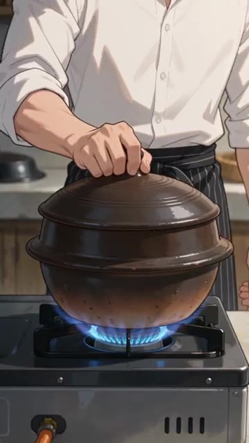 쌀을 씻어 뚝배기에 안치고 물을 맞춰 밥을 짓는다. — 간장계란밥 레시피 🍳 계란프라이 하나로 뚝딱 비벼 먹는 간장밥