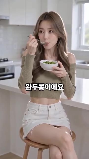 과자처럼 즐길 수 있는 바질 페스토 완두콩 완성입니다. — 완두콩이 과자가 된다고? 바질 페스토 완두콩 레시피