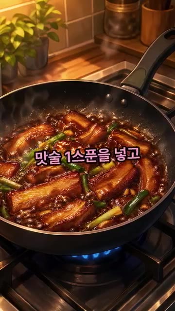 진간장 2큰술, 굴소스 1큰술, 설탕 1큰술, 맛술 1큰술을 넣고… — 반찬 없을 때 제일 많이 해먹은 덮밥, 삼겹살 간장덮밥