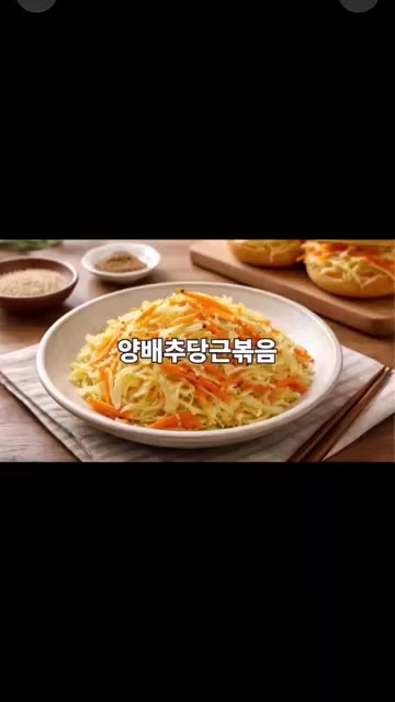 소금과 후추를 넣고 참기름과 깨를 넣어 마무리한다. — 10분 완성 양배추 당근볶음 🥕 간단한 건강 반찬!