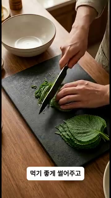 깻잎을 접어서 먹기 좋게 썰어 볼에 담아주세요. — 솔직히 광깻무보다 맛있는 초간단 올리브유 참치 깻잎 무침!