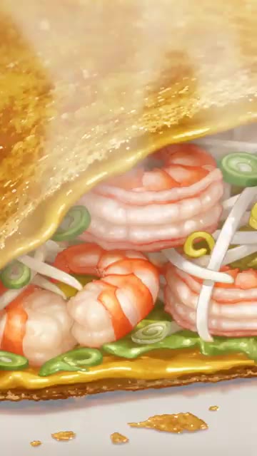 채소와 허브에 싸 느억짬에 찍어 크게 한입 베어 문다. — 반쎄오 레시피 바삭한 반쎄오 부쳐내는 법 | Banh Xeo